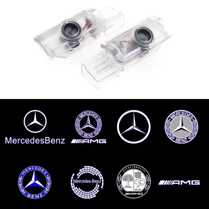 

2/4PCS car door LED welcome light is suitable for Mercedes-Benz 4matic ML300 ML500 R300 R320 X164 W215 W164 R GL ML M class.