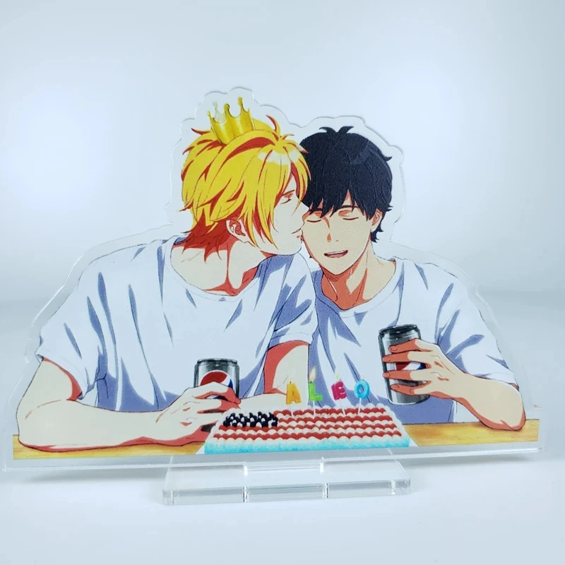 Anime BANANA FISH Ash Lynx Okumura Eiji Shorter Wong Acrylic Stand Figure Display Cosplay Charm Cartoon Desktop Model Plate Gift