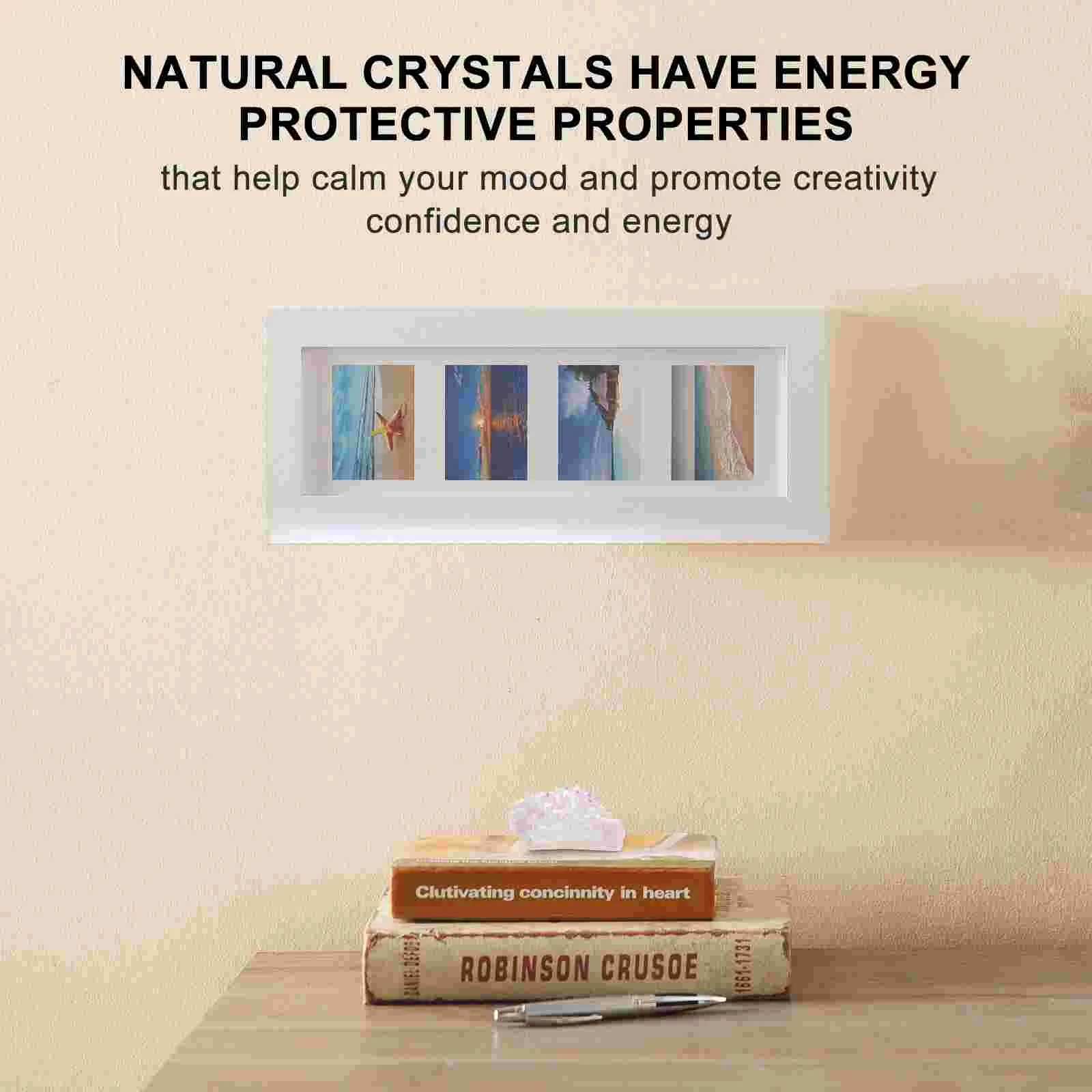 1Pc Natural White Crystal Radiation Protection Crystal Desktop Adornment Crystal Adornment Desktop Decor