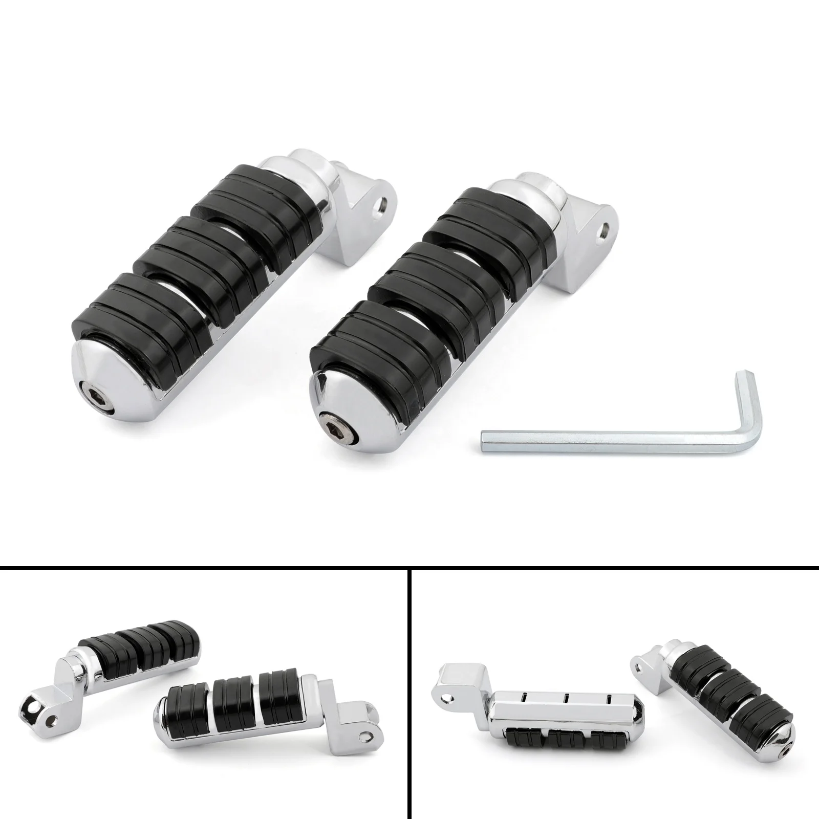 Front Foot Pegs For Honda GoldWing GL 1500 Ace 1100 Valkyrie Shadow 1100 VT1100C