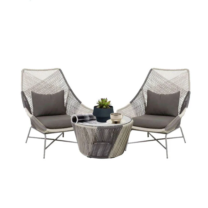 

Outdoor courtyard terrace sofa three-piece balcony table and chairs