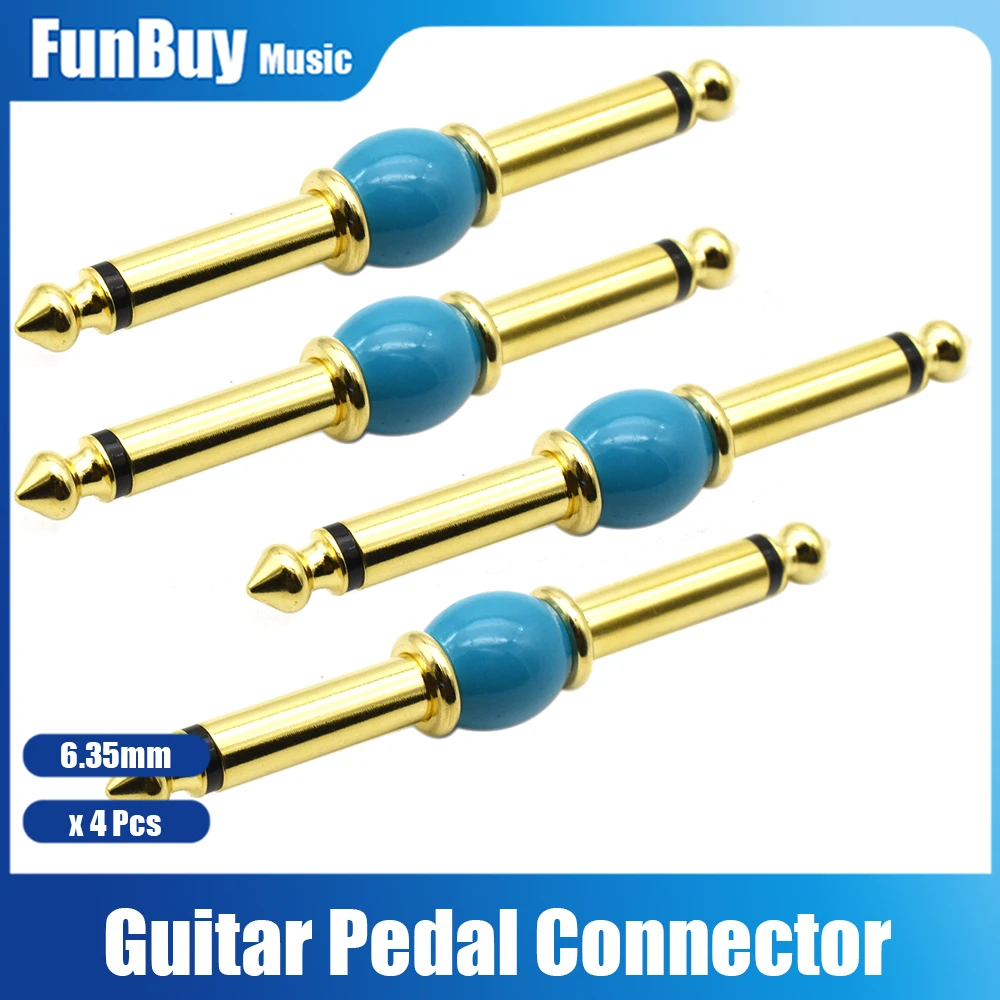4 adet gitar dönüştürmek Guitarra etkisi pedalı adaptör Jack Jack bakır konnektör çoğaltıcı krank Jumper gitar aksesuarları