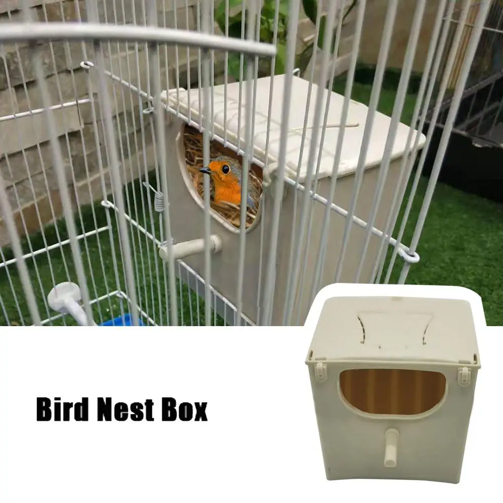 Vogelnistkasten Vogelzubehör Reproduktionsbox Käfigbox mit Sitzstange für die Vogelpaarung im Garten für Graupapageien – Detail 3