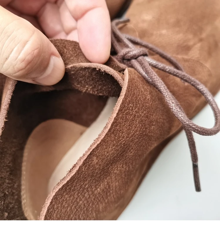 Careaymade-zapatos de piel auténtica de gran tamaño para mujer, botas de trabajo informales con suelas suaves, zapatos individuales de cuero de vaca originales, talla 35-45