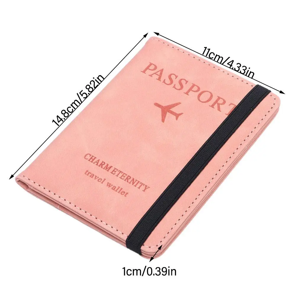 RFID Leather Passport Bag Multi-function Document Package Portable Travel Ultra-thin Passport Holder