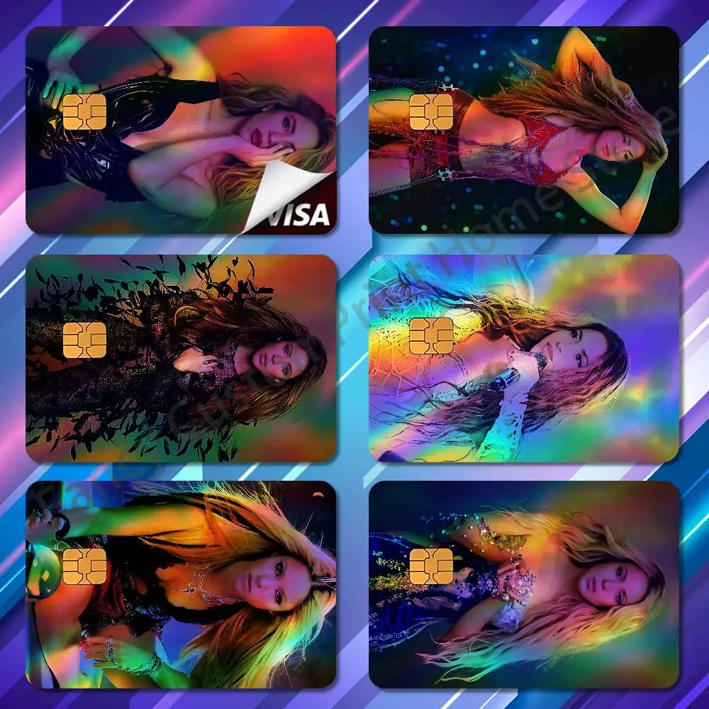 

S-Shakira Dai Dai Credit Debit Card Color Laser Stickers Films Anime Diy Waterproof Sticker Film
