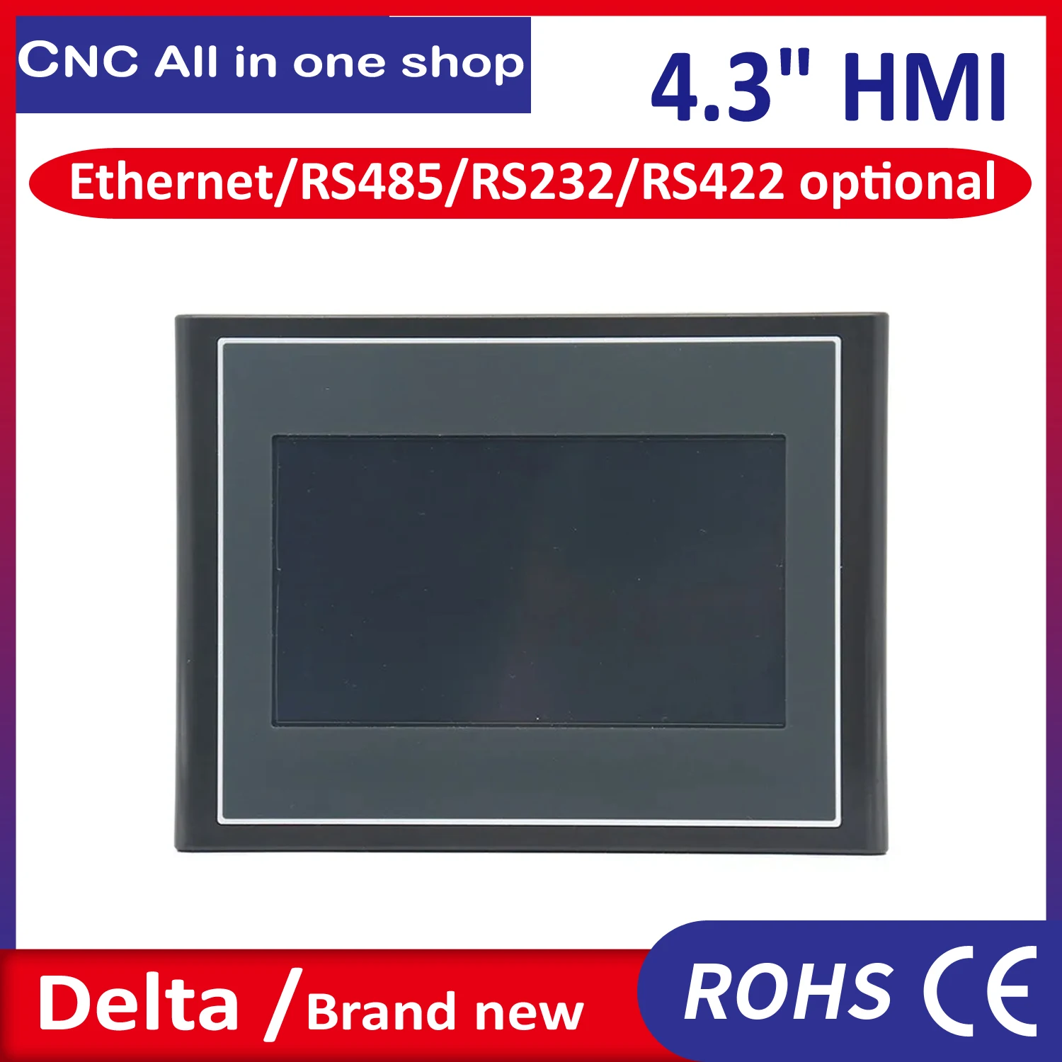 

Сенсорный экран Delta HMI 4,3 дюйма DOP-103BQ DOP-103WQ, новый, с интерфейсами Ethernet или RS232/RS422/RS485 для комплекта ЧПУ