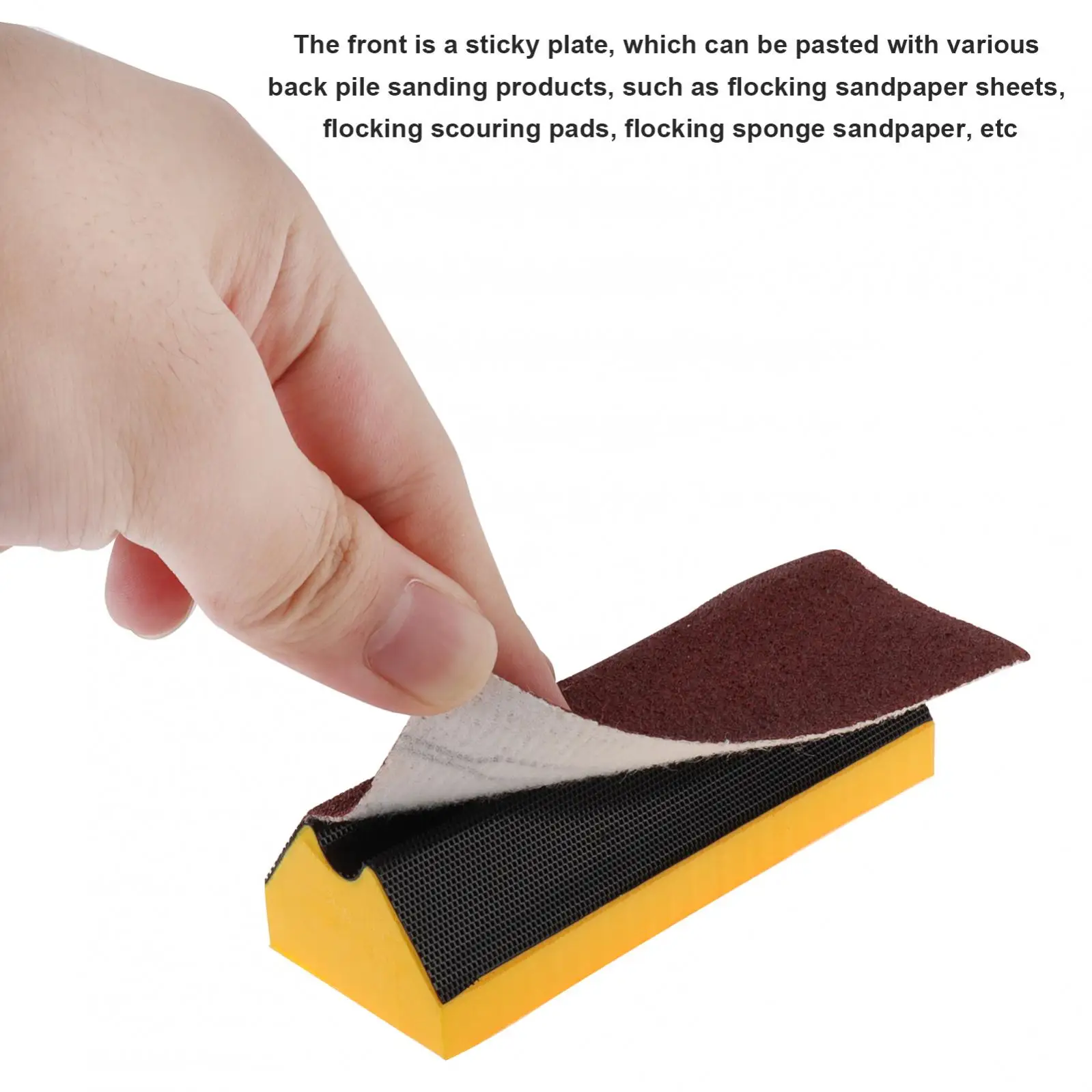 Hand Sanding Block Hook and Loop Assorted Shaped Sanding Disc Holder Grinding Sponge Abrasive Tool Manual Grinding Home Craft