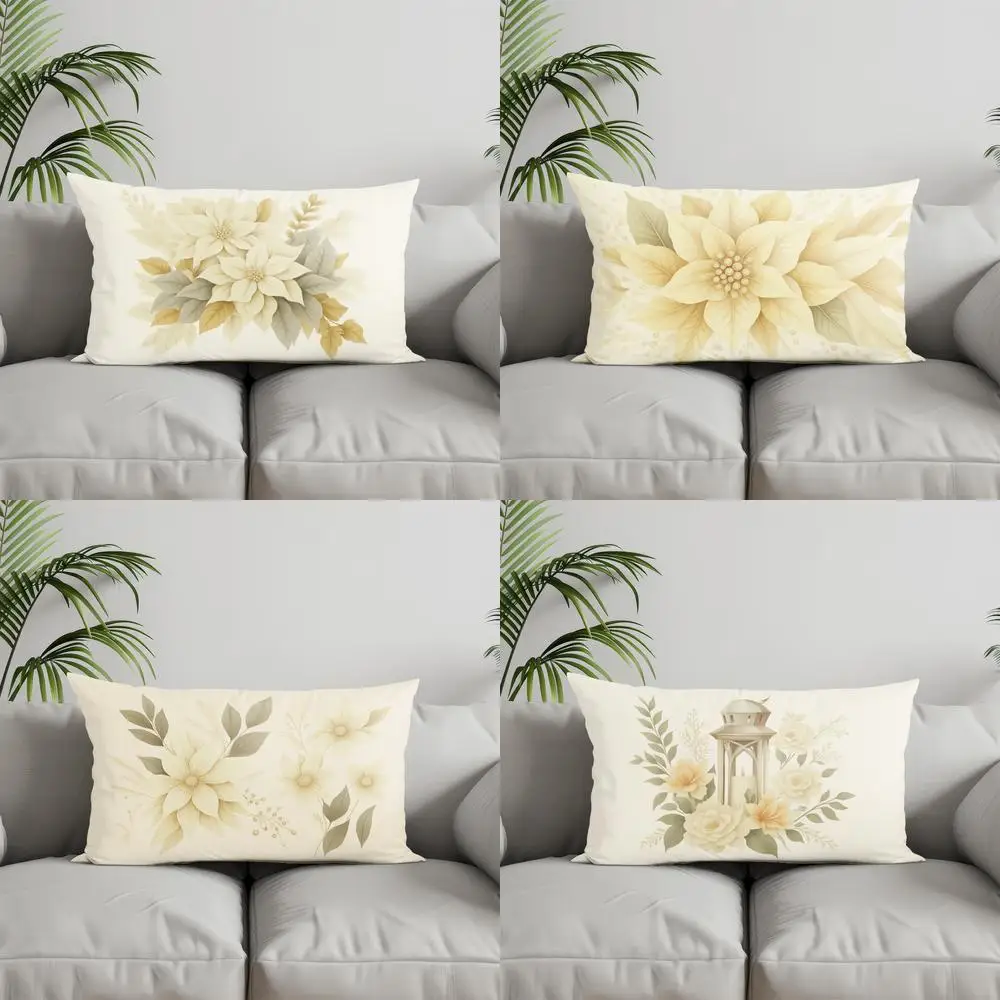 

Домашний декор, прямоугольная подушка с цветочным принтом для дома, подходит для дивана, спальни, автомобиля, наволочка, прямоугольная подушка для спины