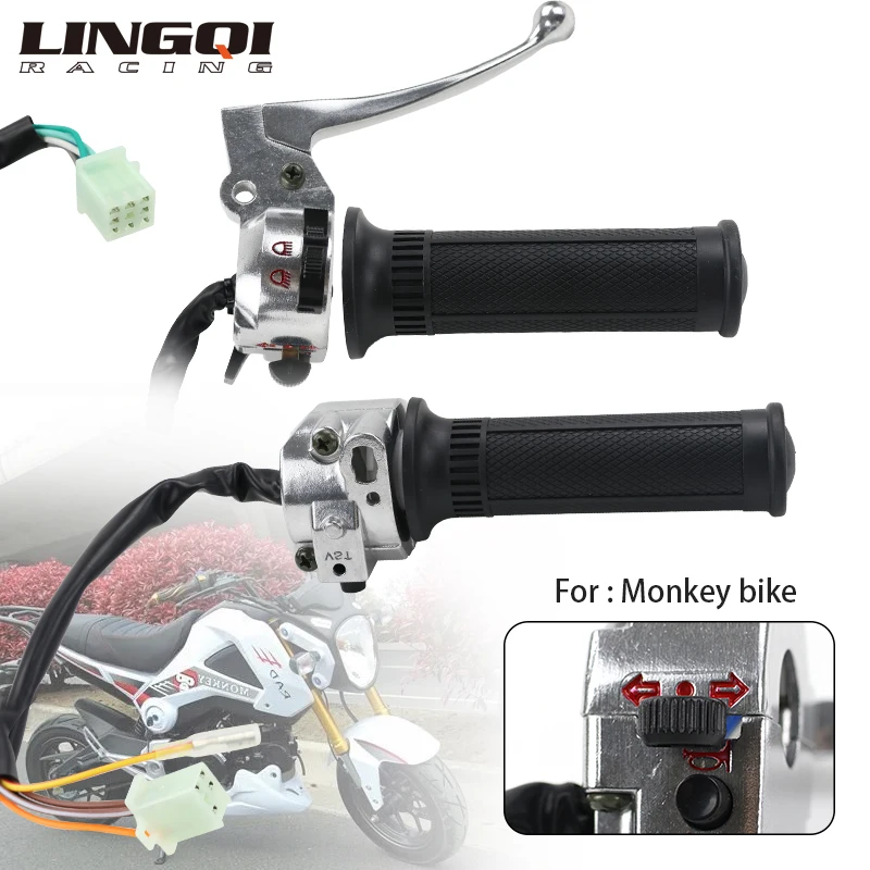 

LINGQI RACING Twist Throttle Hand Throttle Grips Function Handlebar Switches for Mini Trail Monkey Z50 Z50A Dirt Pit Bike Parts
