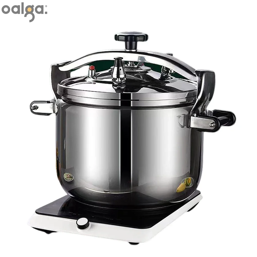 Large Capacity Commercial Pressure Cooker Explosion Proof Soup Pots Thickened Stainless Pressure Canner Kitchen Cookware Pot 5L