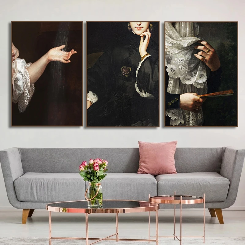 Retro Victorian Moody The Hesitant Fiancée Poster Art Poster Print Baroque Woman Portrait Canvas Painting Feminist Home Decor