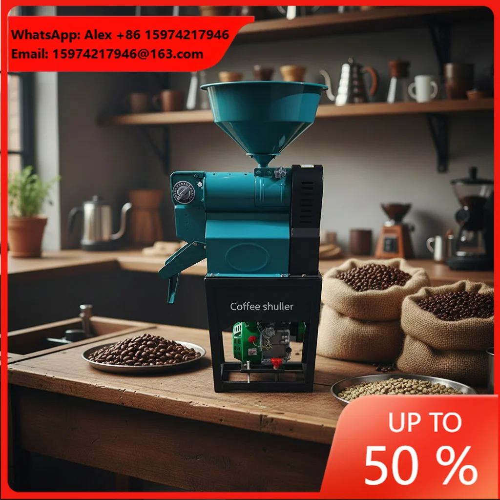 2026 Dehuller Bean Cleaning Dehulling Thresher Coffee Bean Sheller Dry Hulling Automatic Machine