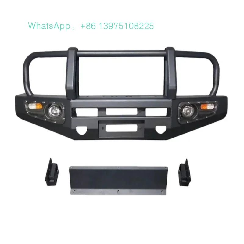 

High-Quality Steel Front Bumper (with Tow Hook Mounting Points) — Best-Selling Off-Road Accessory Jimny Models