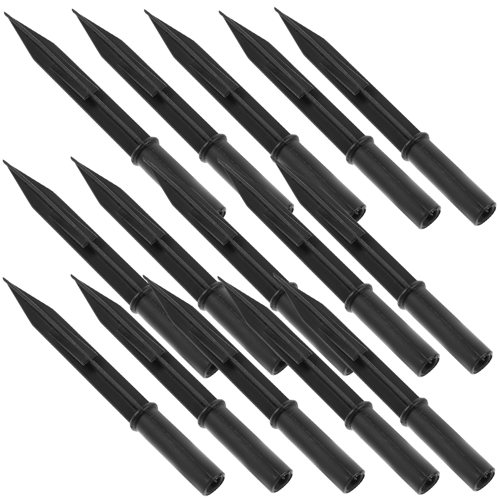 

20pcs Solar Lawn Lights Ground Stakes Plastic Spikes for Outdoor Garden Solar Light Accessories Weather Resistant Black