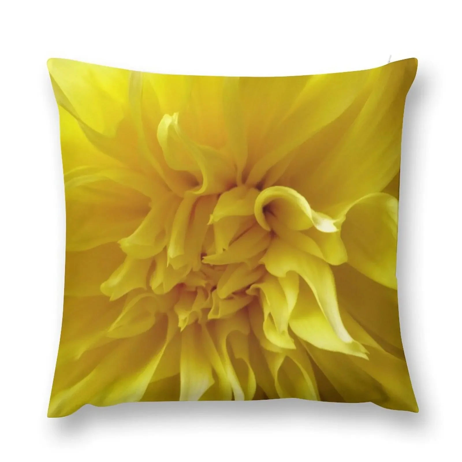 SIMPLY YELLOW ~ DAHLIA MACRO Throw Pillow New year autumn decoration Cushion Child home decor items pillow