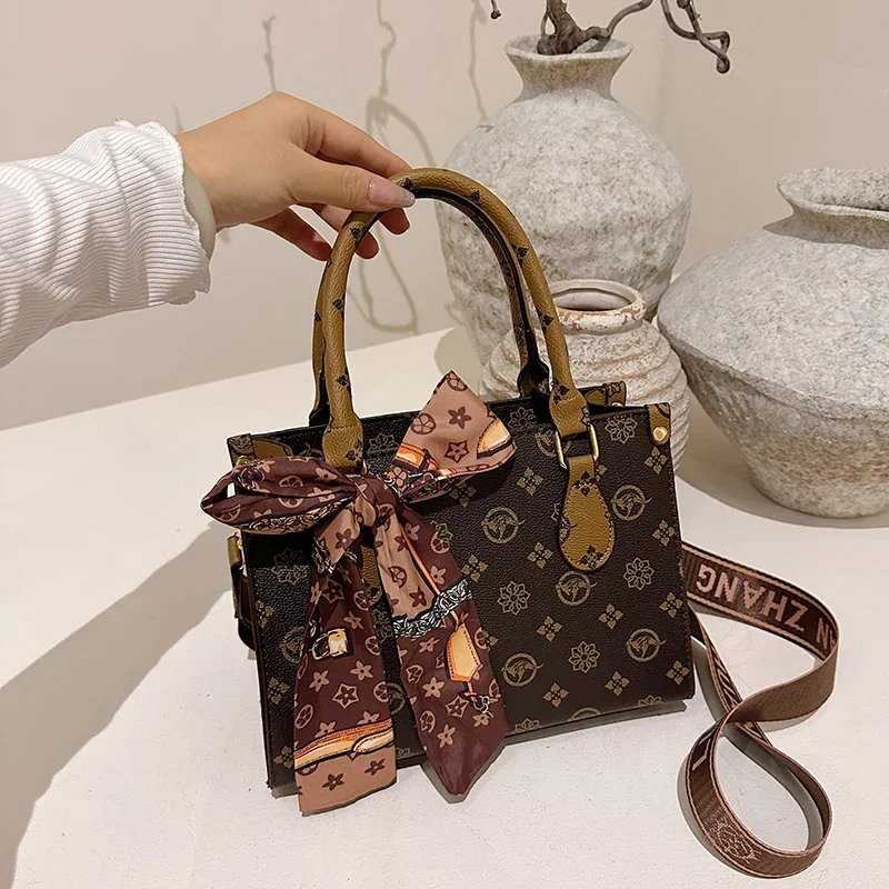 

Women's Handbag With Leather Detail, Fashionable Crossbody Bag By Famous Designer, Elegant Shoulder Bag For Ladies Classic