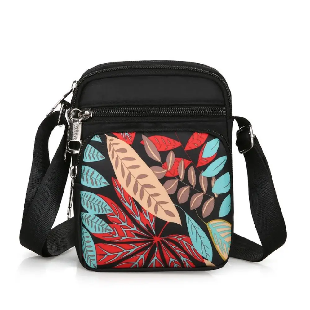 Women\'s Small Square Bag New Style Nylon Casual Printing Portable Polyester Bags Multi-layer Ladies Shoulder