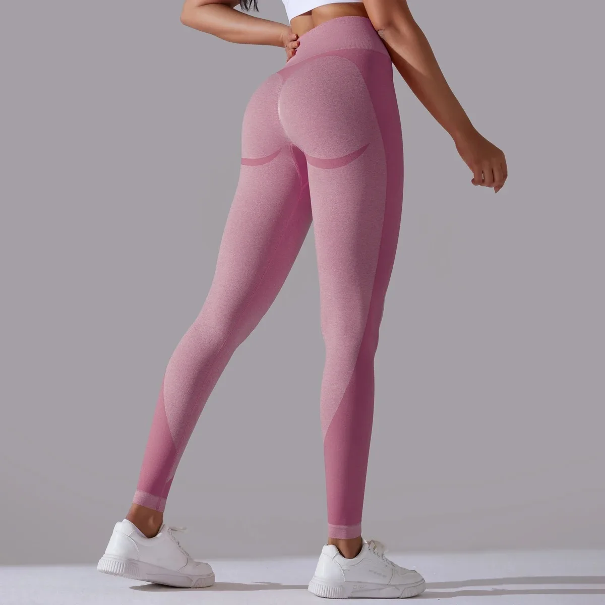 

2024 Cute Smile Yoga Leggings for Women's Gym Sport Fitness Outfit High Waist Elastic Tights Breathable Trainning Joggings Pants