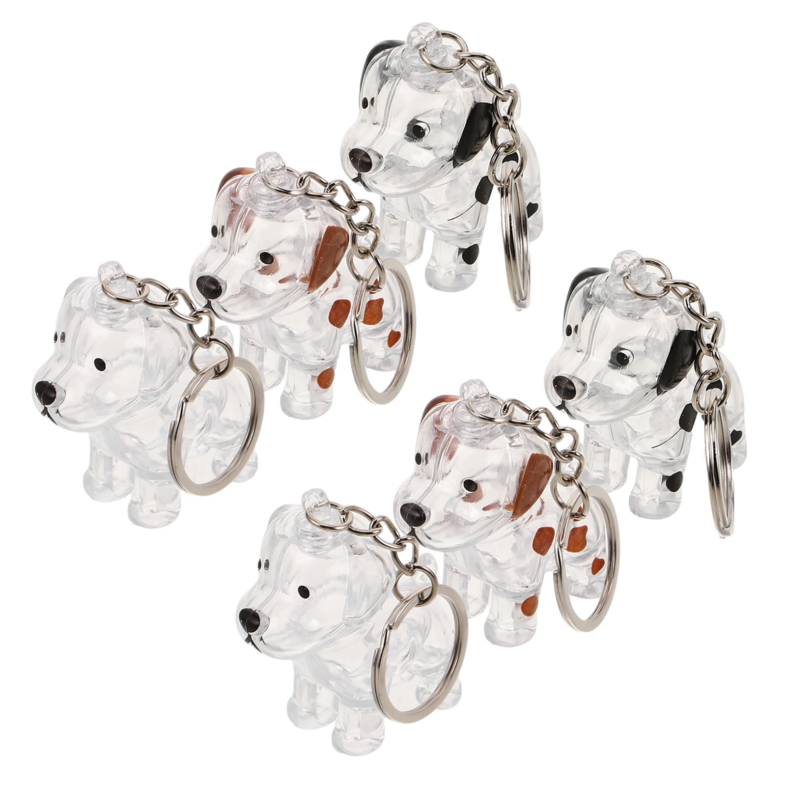 

6 Pcs Pet Hair Storage Box Memorial Bottle for Dog Keepsake Holder Charm Bag Pendant Key-ring Cute