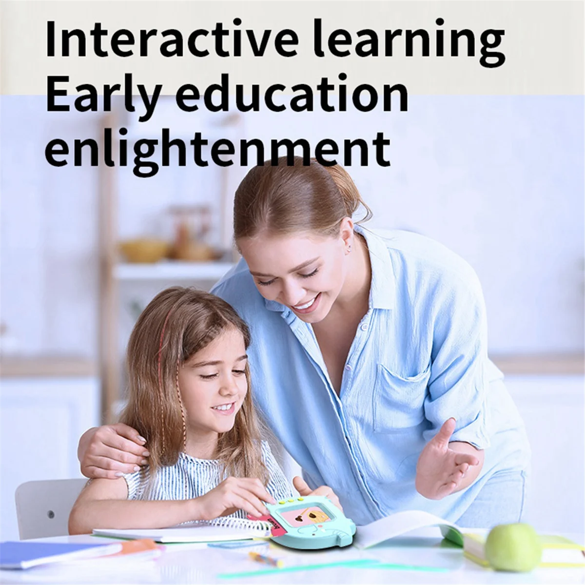 بطاقات فلاش موثوقة الإنجليزية الألمانية الفرنسية للأطفال التعليمية الصوت الفيل التعليم المبكر بطاقة الواضع الوردي-ABDQ