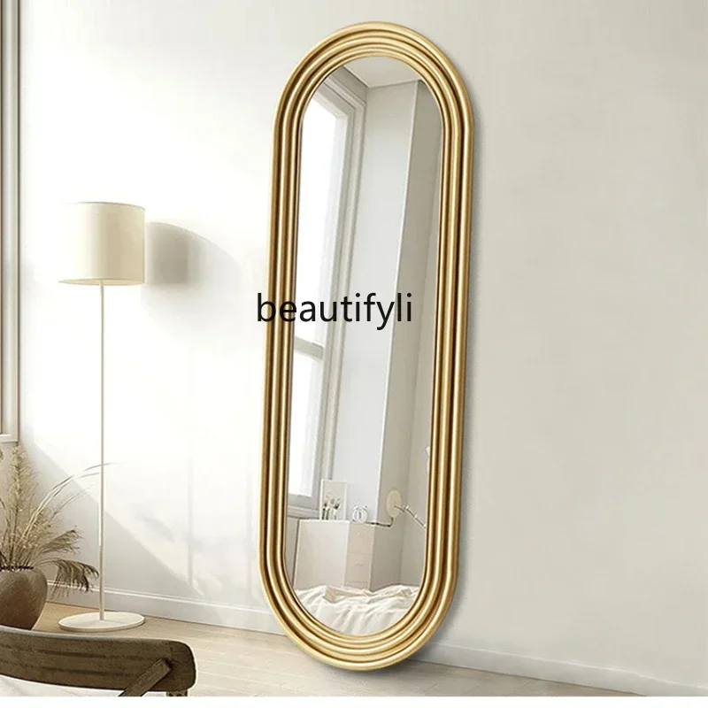 Living Room Bedroom Fitting Mirror American Wall-Mounted French Entry Lux Full-Length Mirror Wall-Mounted Household Hallway