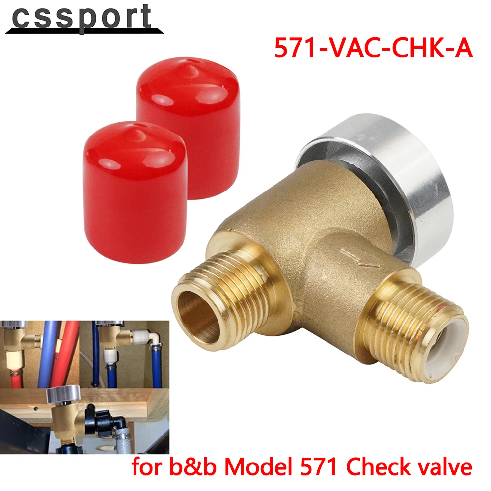 571-VAC-CHK-A RV Vacuum Breaker Check Valve Brass, RV Backflow Preventer Valve Fit For b&b Model 571 Check Valve