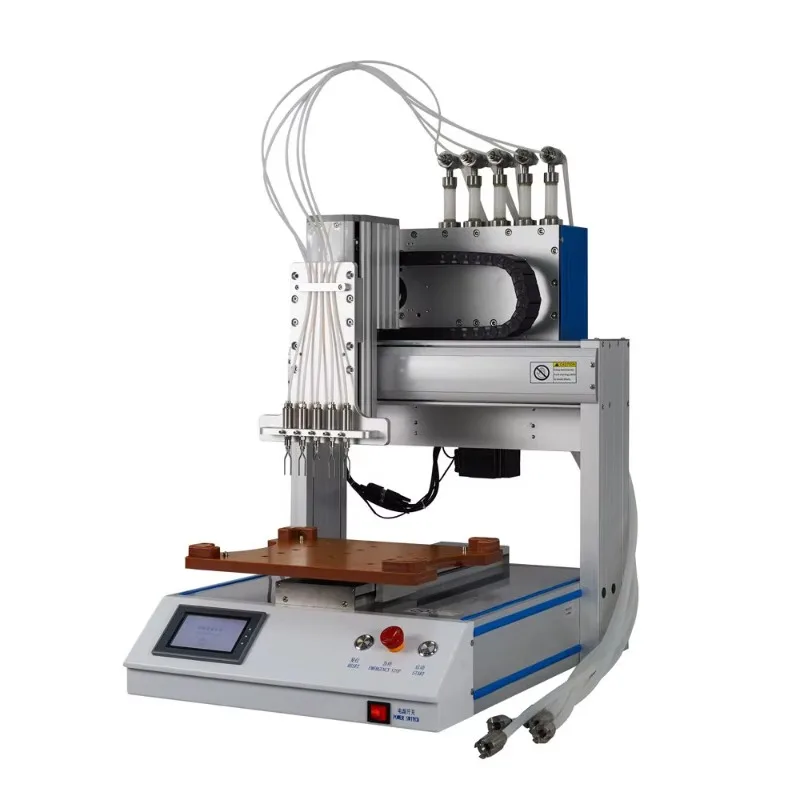 Fully Automatic 5-Head Pneumatic Filling Machine, High Precision Volumetric Filler for Oil, High Precision