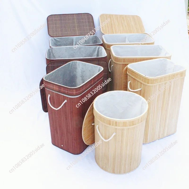 سلة ملابس للأمهات والرضع من الخيزران قابلة للطي، هدايا حبس من الخيزران الطبيعي، طبخ عالي الضغط، جاف وجيد التهوية