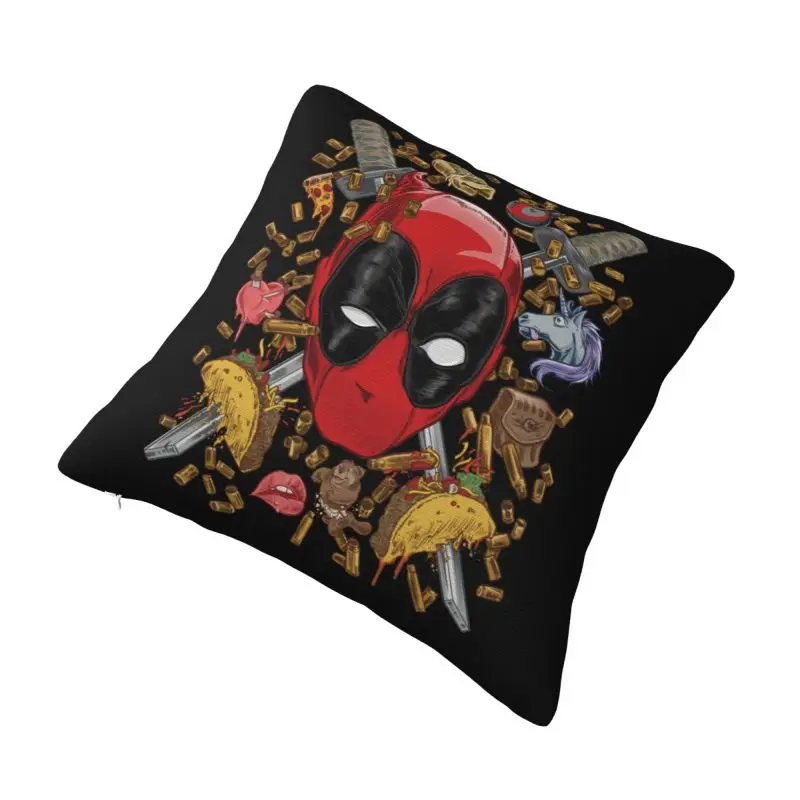 Custom Deadpool Shells And Tacos Collage Pillowcase Luxury Cushion Cover Velvet Pillowcase