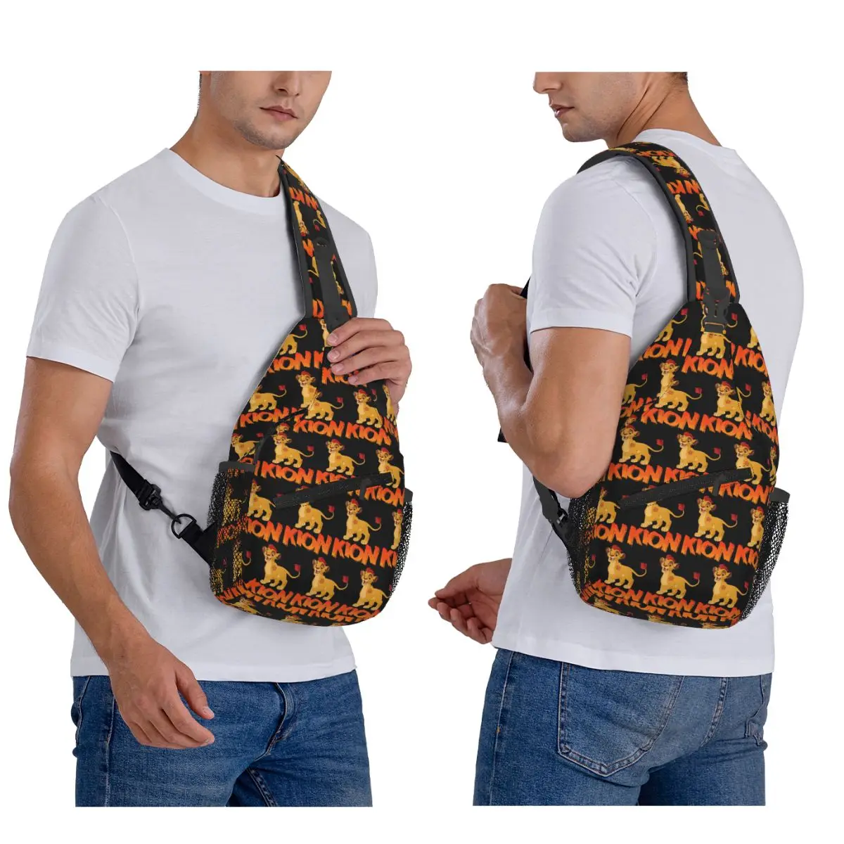 

Lion Guard Kion Chest Bag Men Sling Crossbody Backpack Chest Bag Travel Hiking Daypack Shoulder Bag