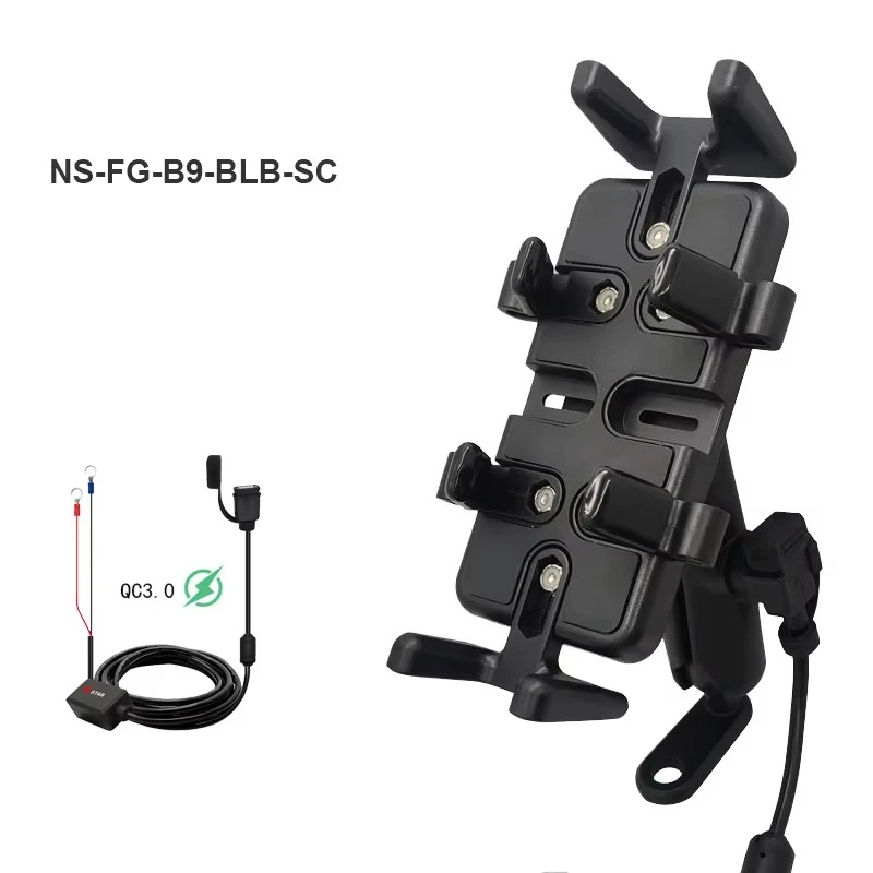 

Зарядное устройство USB для мотоцикла с креплением на руль, держатель для телефона на зеркало или руль мотоцикла/байка