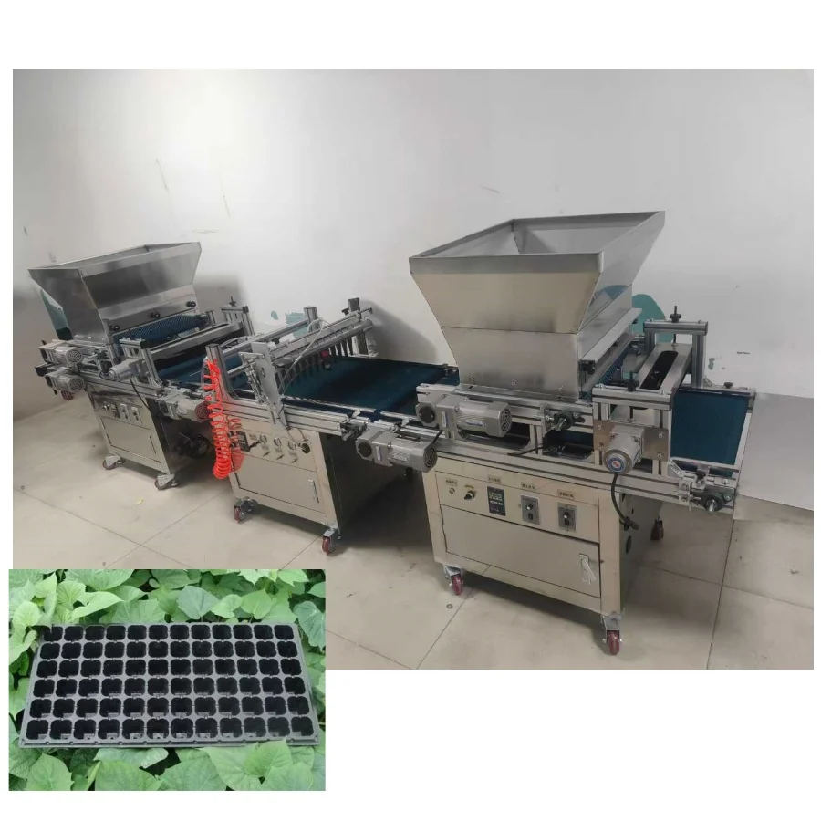 【Hot】Full Automatic Tray Seedling Machine Tray Seeder Machine for Sowing Vegetable and Flower Seeds