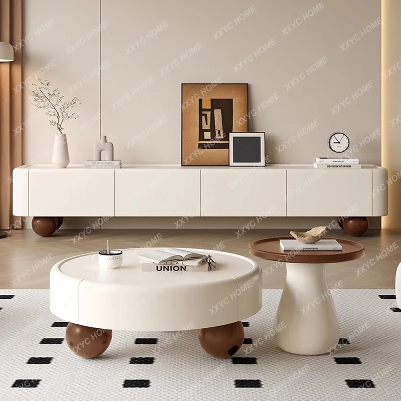 Storage Mobile Tv Table Organizer Universal Living Room Drawers  White Tv Stands Luxury Muebles Chinese Style Furniture