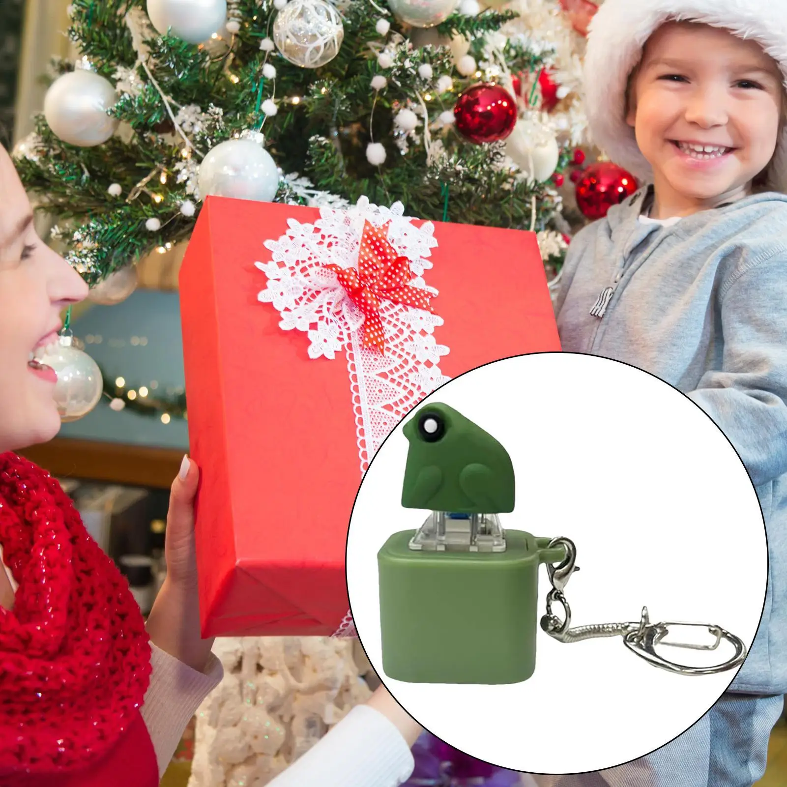 Clicant clavier jouet jeu sensoriel anti-Stress lueur et son grenouille porte-clés Clicker Fidget pour les jeunes enfants lieu de travail