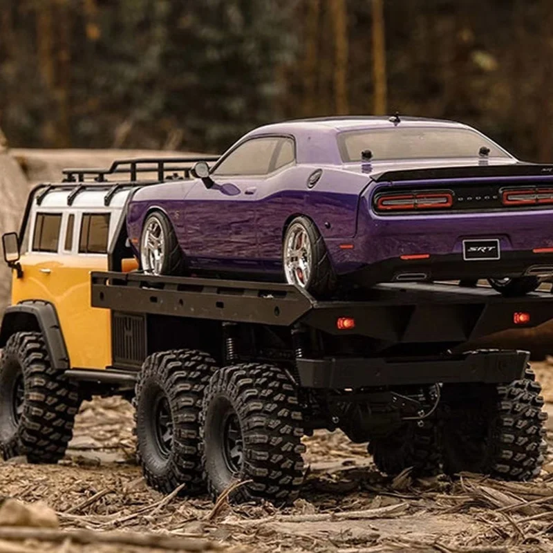 Nouveau CROSSRC EMO JT6 RC voiture 1/10 6WD brossé électrique RC camion 4 canaux RC Van remorque modèle Simulation lumières jouet camion Gifte