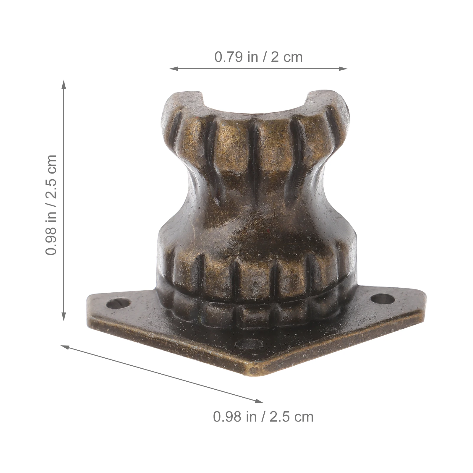 

20 Pcs Alloy Base Feet Retro Decor Jewelry Case Corners Wood Legs Hardware Furniture Decorative