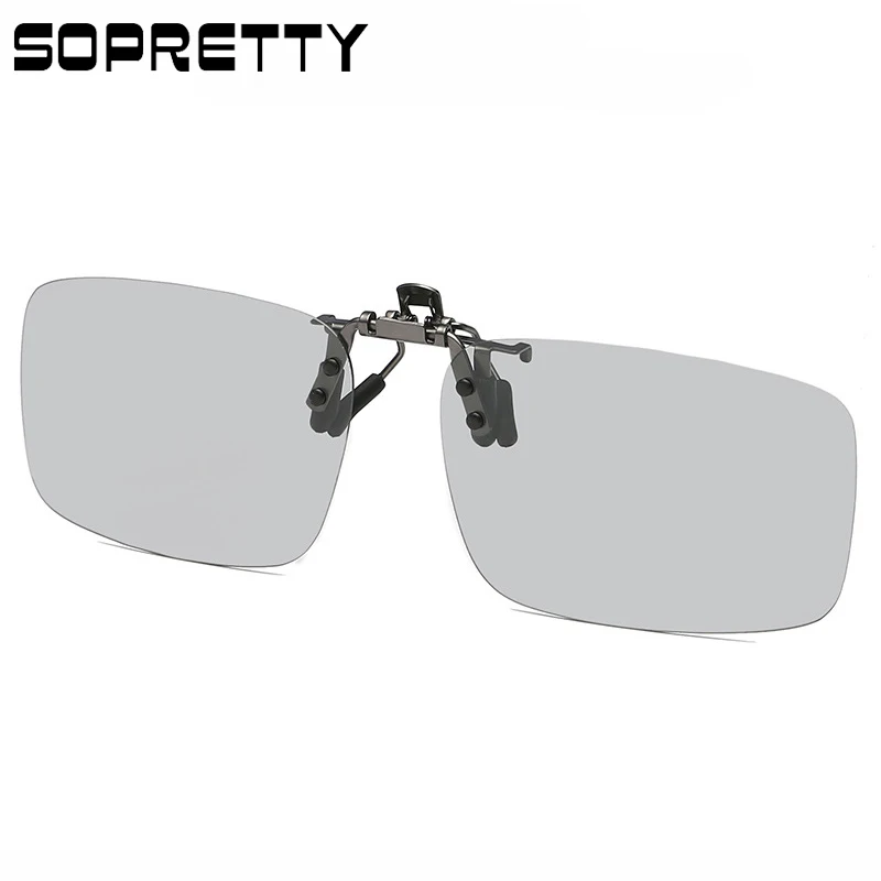 

New Arrival Polarized Photochromic Flip-up Sunglasses Clips for Myopia glasses, Retro Pilot Glass Clip-on Sunglass Clip C00023