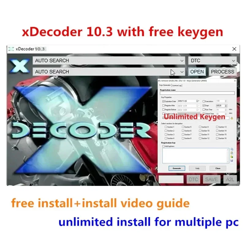 7 in 1 Winols + X-Decoder +DA-VINCI +TOYOLEX 3 +MULTI EDITOR +IMMO DOCTOR + HYUNDAI-KIA OFF Free Install Keygen for Many Laptop