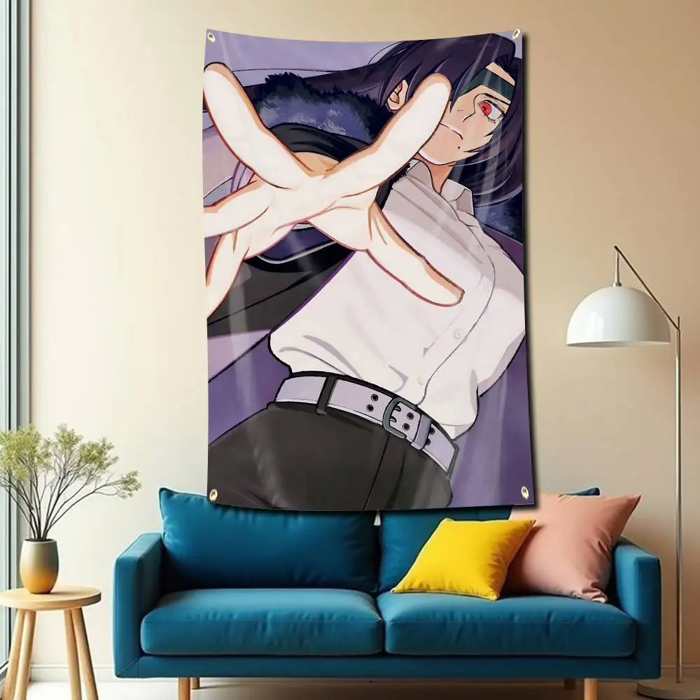 Daemons of the Shadow Realm Anime Flag Tapestry Banner for Bedroom Living Room Outdoor Camping Custom Supported