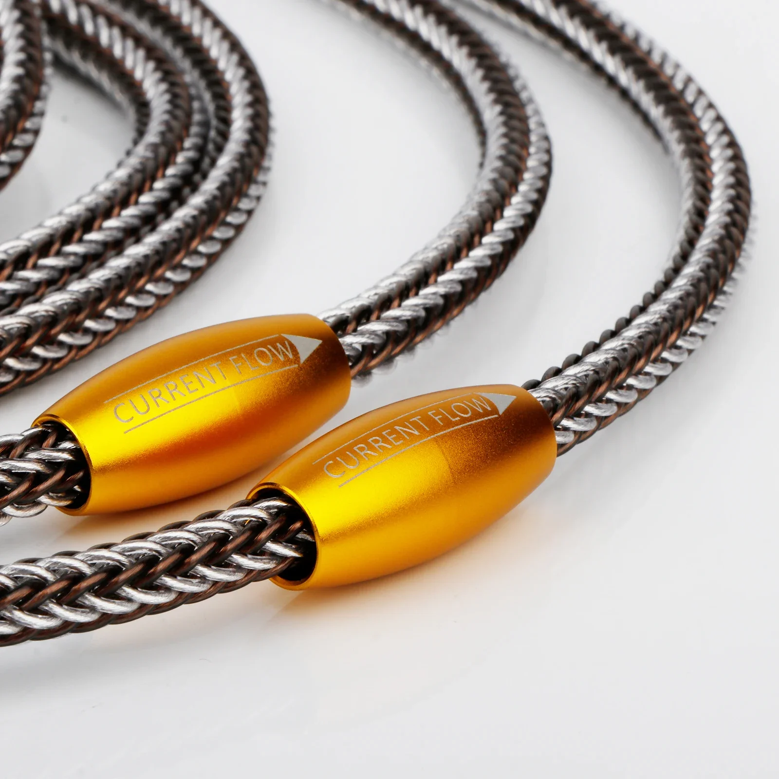 Preffair 1 Pair Gold-Plated RCA Signal Cable X459R1786 16-Core OCC Silver-Plated Copper Conductors PVC Insulation 6.6mm Diameter