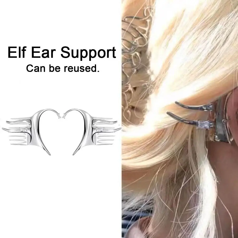 1pcs Elf Ear Support Correction Alloy No Piercing Ear Supporter Invisible Support Ear Hanging Jewelry Correction C3p0