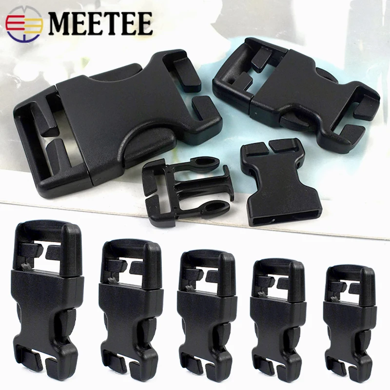 Meetee 5/10 Stück Schnellverschluss-Schnallen, Taschengurte, Kunststoff-Karabiner, seitlicher Clip, Schnalle, Gurtband, verstellbarer Verschluss, DIY-Zubehör