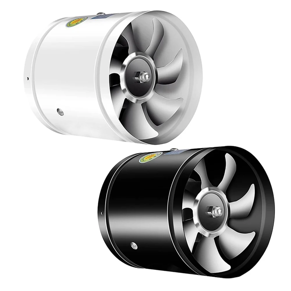 220V/110V Exhaust Fan, Suitable for 4-Inch HVAC Ventilation Fans in Bathrooms, Kitchens, Workshops, and Basements, Black