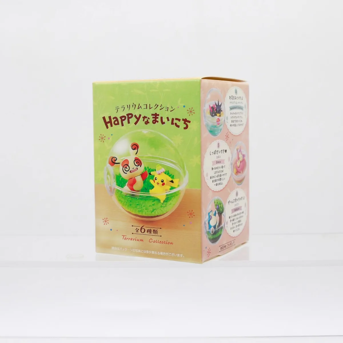 Pokemon Terrarium Happy Play Miniature Scene Blind Box Spinda Pikachu Wooloo Gulpin Pyukumuku Pincurchin Meowth Snorlax Pokeball view 4