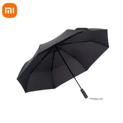 Xiaomi-Mijia Automatic Folding Umbrella, Sunny Rainy Aluminum, Windproof, Waterproof, UV, Men, Women, Summer, Winter