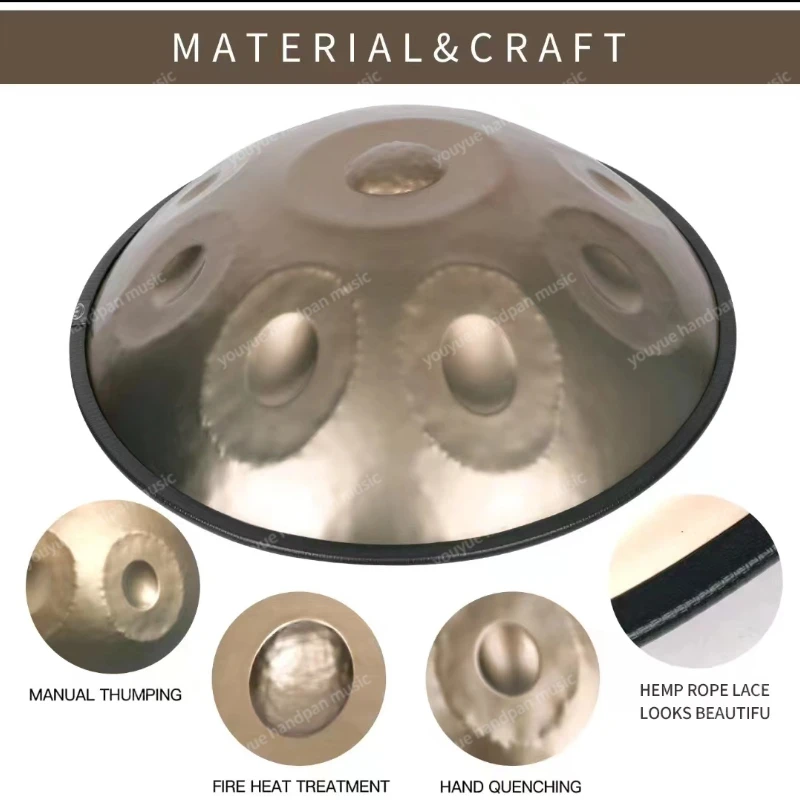 คุณภาพสูง Quasi Tone Handle Pan, 440Hz, 432Hz, มือปลอมเหล็กกลอง, เหมาะสําหรับโยคะและการทําสมาธิ, เครื่องดนตรี