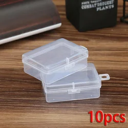 10pcs Mini Boxes Clear Plastic Jewelry Storage Case Container Box For Earrings Rings Beads Screw Collecting Box 6.8x5x2.3cm