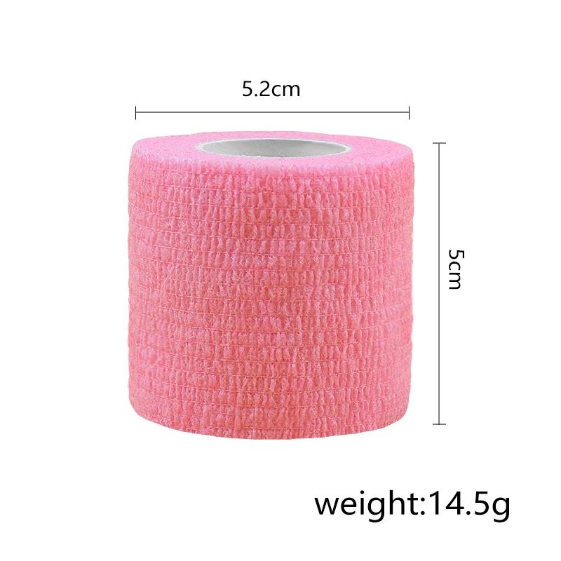 5 Rolls Athletic Wrap Tape Self Adhesive Elastic Bandage Elastoplast Sports Protector Knee Finger Shoulder Tattoo Accessories