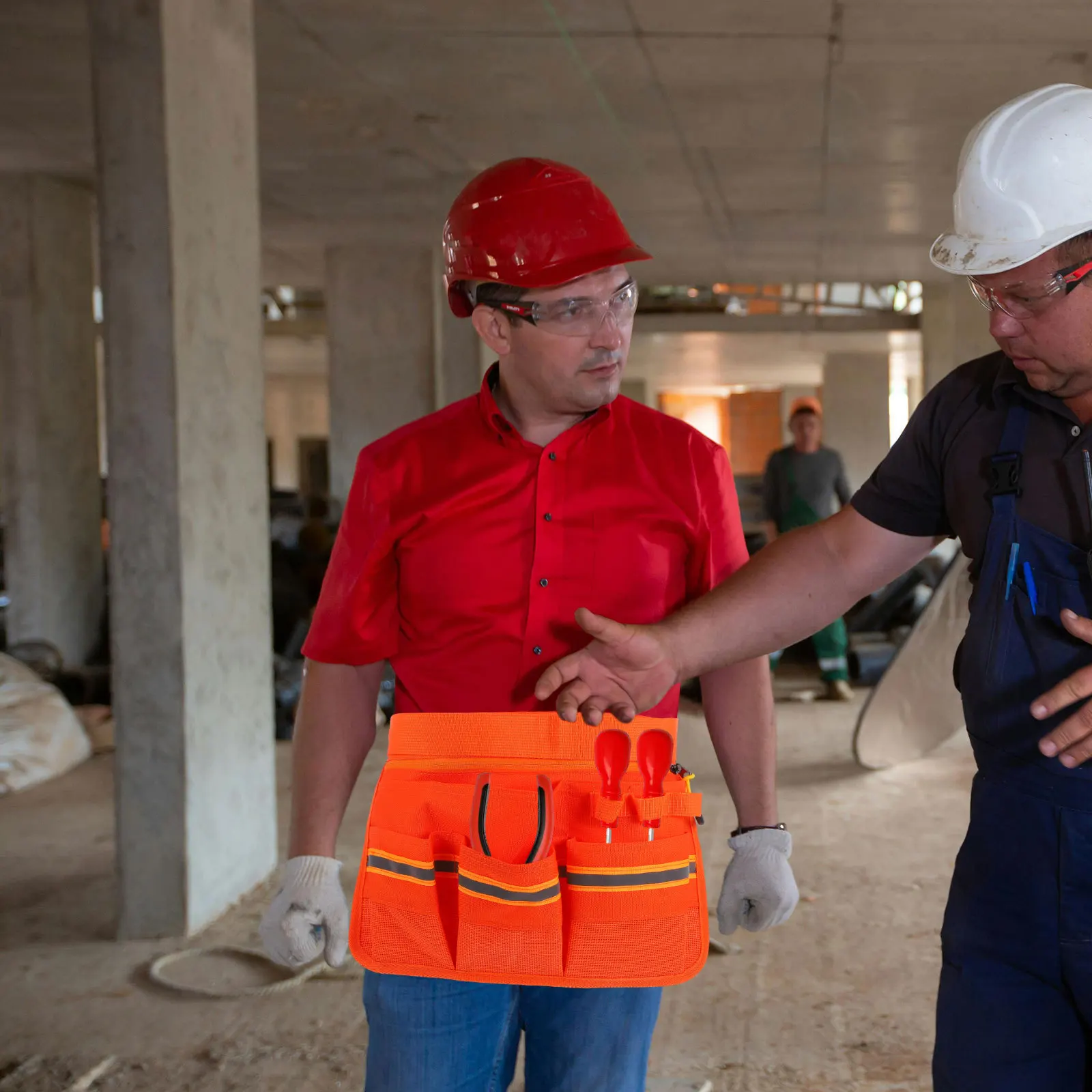 

Versatile Tool Waist Bag with Multiple Compartments Durable Oxford Cloth for Cleaning Workers Portable Utility Pouch